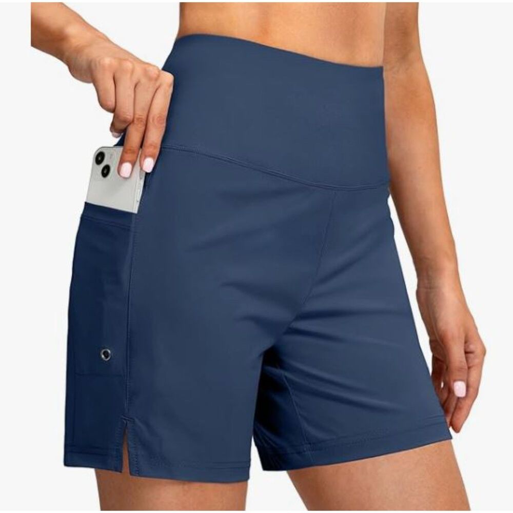 Navy Athletic or Swim Shorts with Side Pocket
